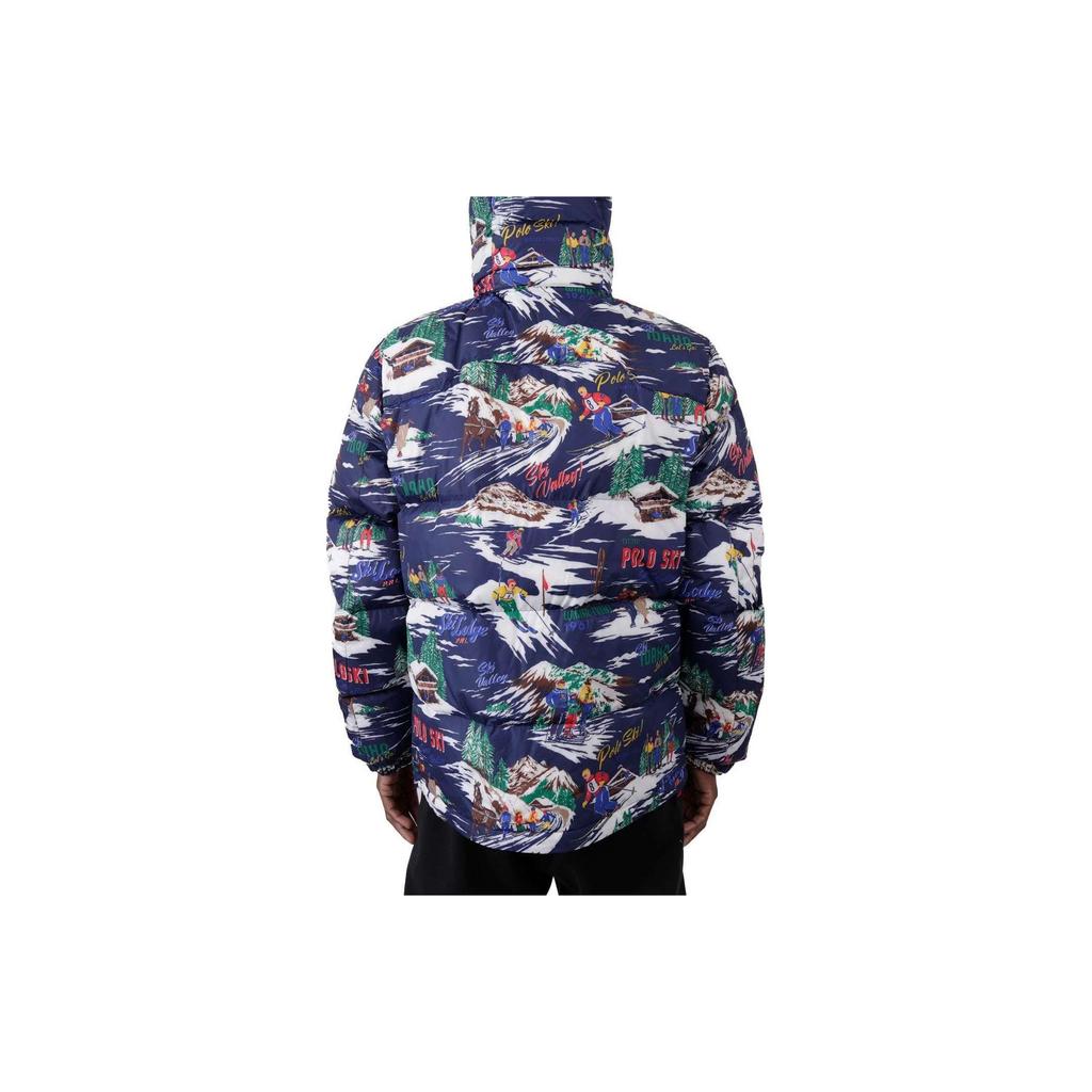 Polo Ralph Lauren Patterned Removable Hood Zippered Down Jacket Men Jackets Multicolor 710919262-001