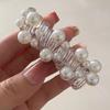 Beads Telephone Line Hair Rope Straight Pearl Hair Ring Creative Transparent Ponytail Holder  Daily