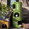 Cat House for Indoor Cats – 2-Tier Cat Condo Cave with Plush Ball, Soft Cushion & Peek Hole – Cozy Kitten Bed and Cat Furniture for Play, Rest & Hide
