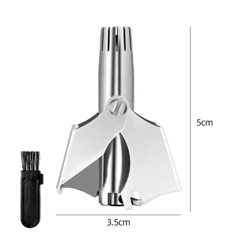 Men s Waterproof Stainless Steel Nose Hair Trimmer - Manual Nostril Cleaning Tool