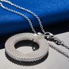 925 sterling silver 16-30 inch exquisite round woven pendant necklace, women's jewelry party gift, fashionable wedding