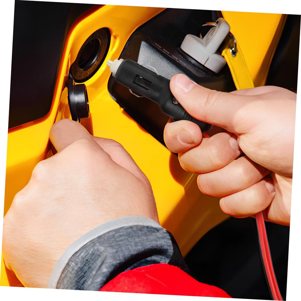 HEALEEP Cigarette Lighter Switch Cigarette Lighter Plug Splitter Car Charger Cord 2 Way Car Cigarette Lighter Adapter with Switch Black