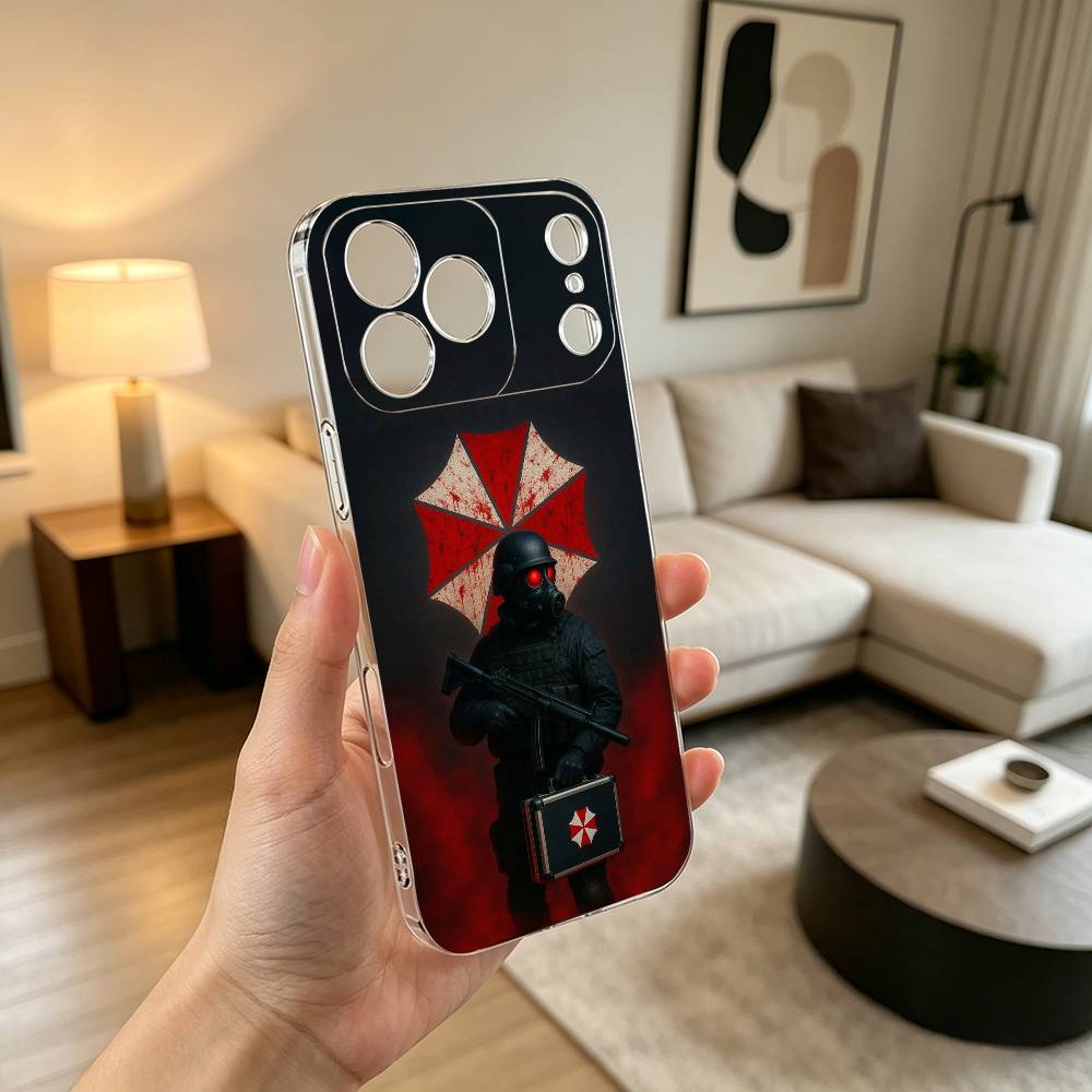 GAME R-Resident Evil Phone Case For iPhone 17 16 15 14 13 12 11 Mini Pro Max Plus Transparent Cover