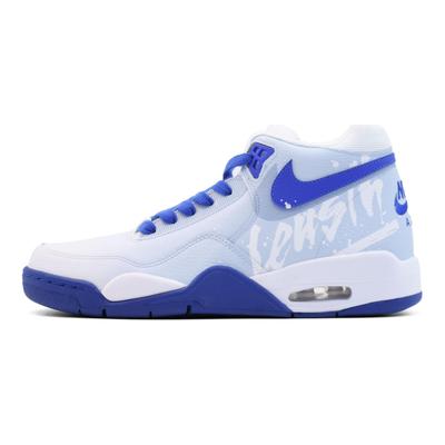 Couverture Legacy de Vol Évacuation de l'Humidité Mi-hautes Chaussures de Basketball Vintage Homme Blanc Bleu BQ4212-103(Équipe196-)