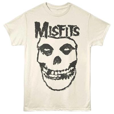 Misfit - Skull Inverted - Frontdruck Erwachsenen Uni T-Shirt - Natur