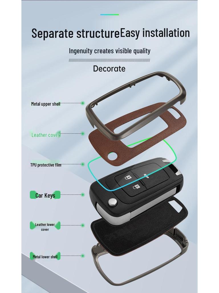 2021 Buick Excelle GT Folding Key Cover: Metal Shell and Buckle