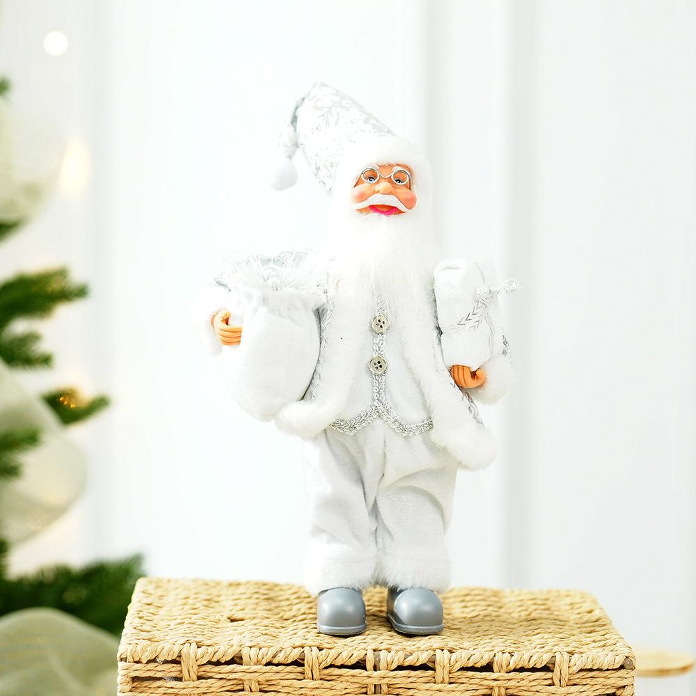 30cm Cute Santa Claus Doll Standing Santa Claus Statue 2025 Xmas Tree Ornament Christmas Decor Home Navidad Gift New Year 2026