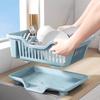 Kitchen Sink Draining Bowl Rack,filter Basket, Dishes Chopsticks Shelf Multi-functional Double Layer Dishwashing Storage Basket