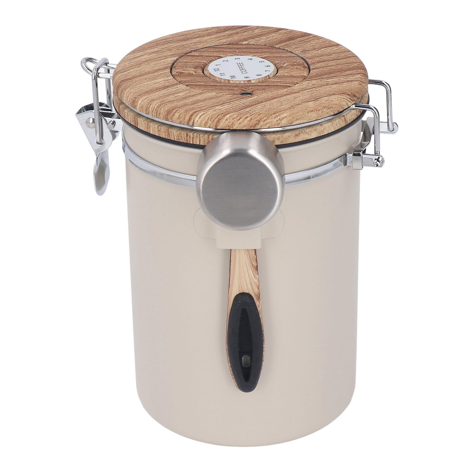 

Кофейная канистра 1,8 л из нержавеющей стали герметичный контейнер для хранения кофейных зерен с дневным контроллером L бежевый