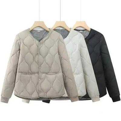 Early Autumn Women's Tops, Lightweight and Slim-fit Quilted Jacket for Women, Ultra-lightweight School Uniform Inner Jacket