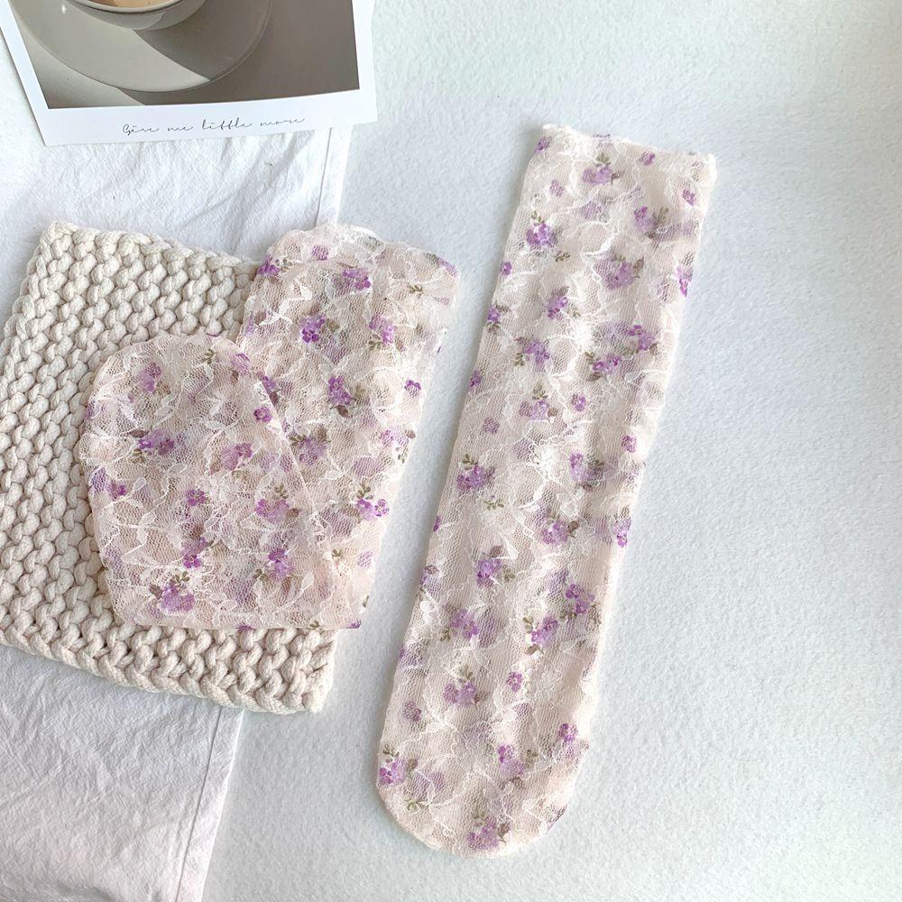 Cute Medium Tube Socks Thin Mesh Tube Socks Sweat Absorption Women Cotton Socks