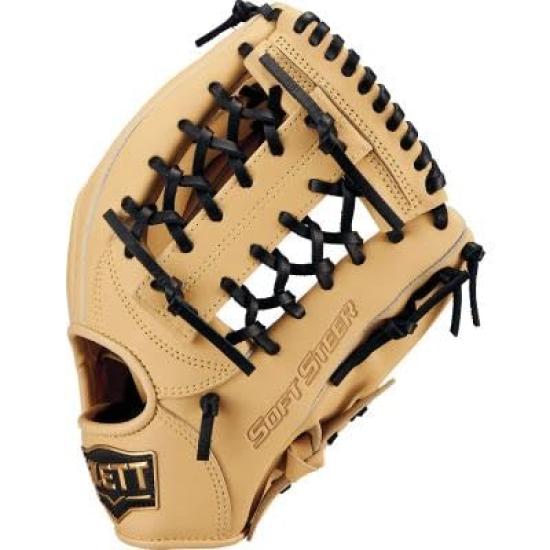 ZETT Mládežnická baseballová rukavice z měkké hovězí kůže Pastel L BJGB74540F (Všestranný) B/Černá (3219) Velikost
