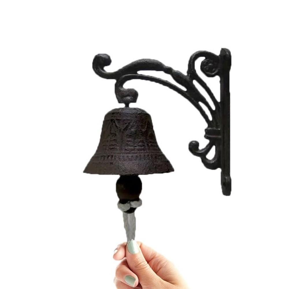 Weatherproof Cast Iron Door Bell Metal Wall Mounted Bell Vintage Doorbell  Garden Decor