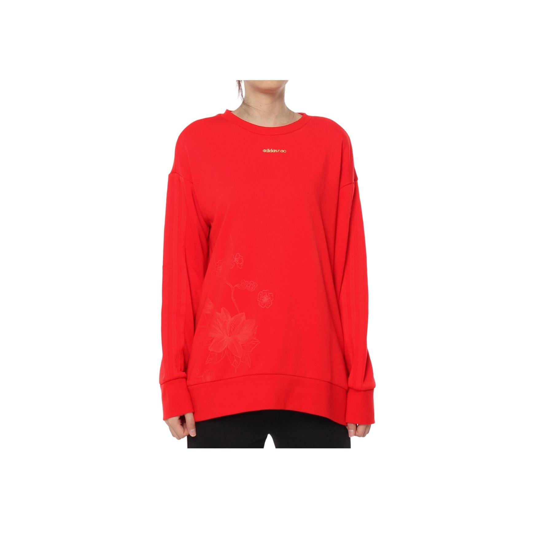 

Adidas Neo Casual Comfortable Round Neck Sweatshirt Women sweatshirt Red DZ7604 XL