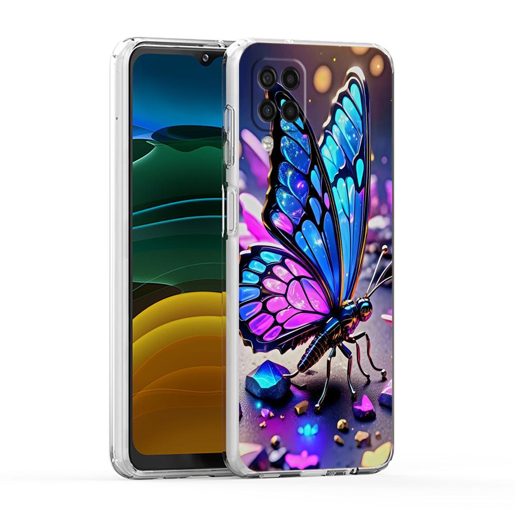

Soft Cover for Samsung Galaxy A25 A23 A22 A52S A52 A55 A72 A51 A71 A41 A31 A13 A11 5G Transparent Phone Case Butterfly Printed for Samsung A05s