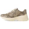 Womens 100 Rhyton Sneaker 'Beige Monogram' (women's Sizes) Beige / Ebony Chunky Sneakers 680915 UMO00 9742