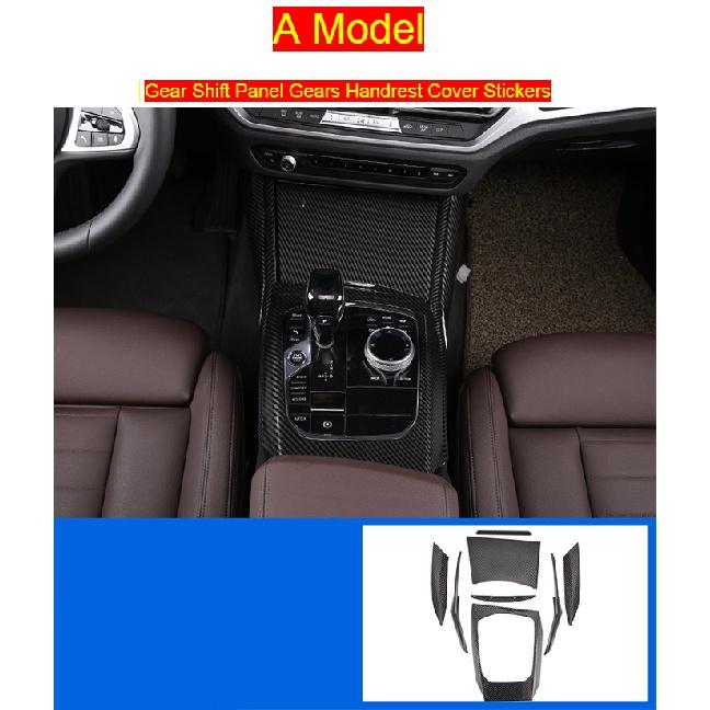 Auto Styling Carbon Faser Verstauen Aufräumen Armlehne Box Schützen Aufkleber Abdeckungen Für BMW 3 Serise G20 G28 Innen Auto