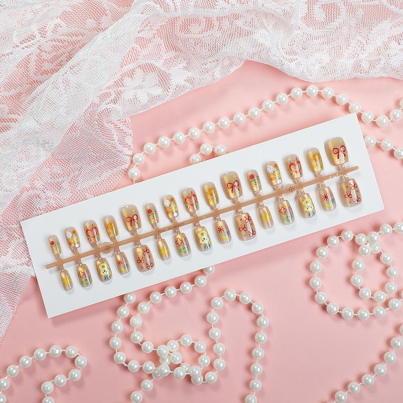 30-Piece European Cat Eye Nail Art Set: Colorful Bow, Heart, Flower, Sun, and Star Designs