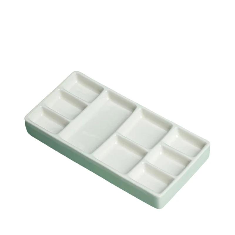 Ceramic Checkered Color Palette Students Chinese Painting Watercolor Gouache Acrylic Painting Specialized Color Palette