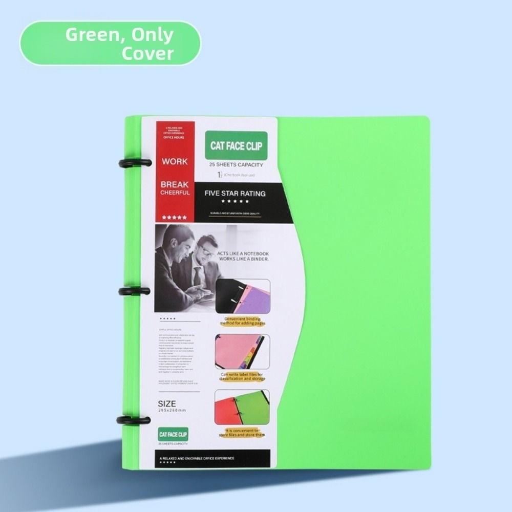 3 Ring Notebook Binder Thickened Loose Leaf Document Folder Office Stationery Supplies