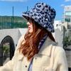 Women Winter Multicolor Rainbow Casual Cow Faux Fur Bucket Hat Fisherman Cap Cloche Hats