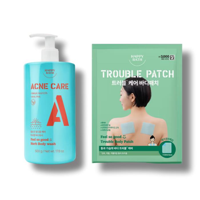 

Happy Bath Feel So Good Acne Body Wash Herb 500g + Trouble Patch 15 Sheets 500g+15sheets