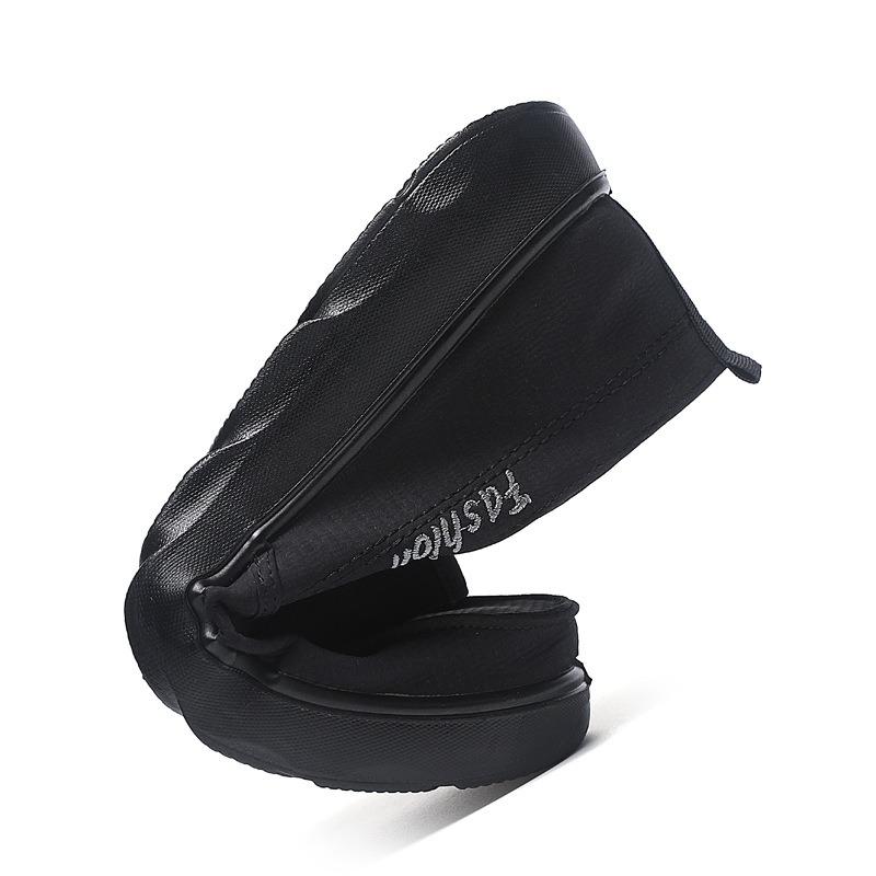 Casual leather shoes spring and summer shallow mouth flat bottom fashion Doudou shoes soft sole soft surface comfortable men's walking shoes