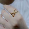 Bohemian Vintage Gold Rings for Women Wedding Trendy Stainless Steel Chain Jewelry Large Antique Rings