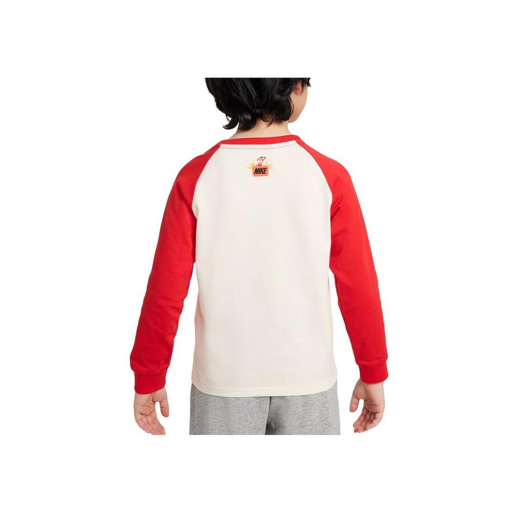 Nike Dragon Dance New Year Series T-Shirt FW23 Chinese New Year Color Block Logo Casual Long Sleeve Baby tops Sail HF7077-133
