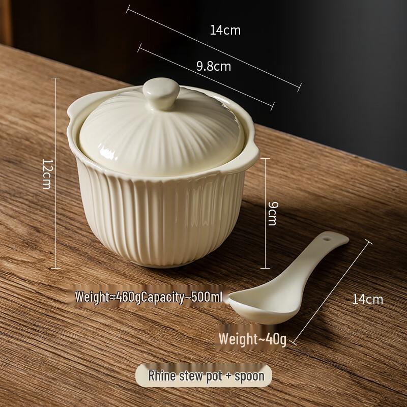 Zhaoran Ceramic Double-Ear Stew Pot
