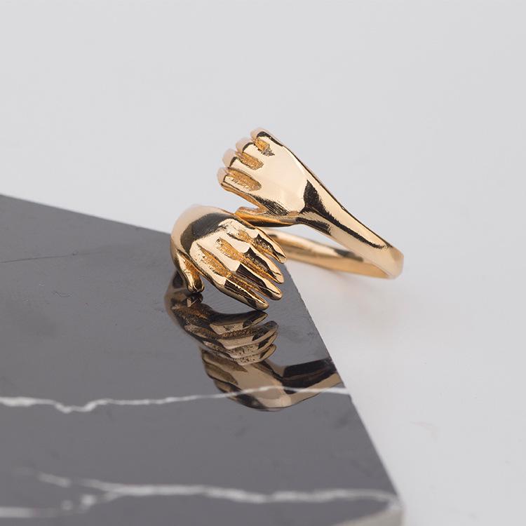 

Adjustable Diamond-Inlaid Unisex Ring – European & American Style, Perfect for Couples, Christmas, or Valentine s Day Gift One Size золотой