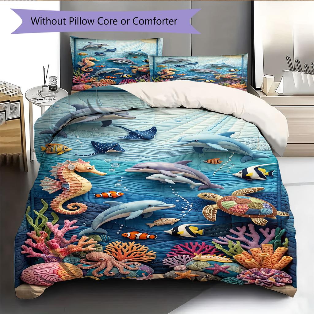Mellow Texture Bedding Quilt Set Quilt Cover Pillowcase Home Decoration Birthday Gift (1 * Duvet Cover + 2 * Pillowcase, Without Core)