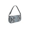 By Far Rachel Vintage Snake Print Leather Shoulder Bag Women Shoulder Bag Blue 19PFRCLSBURMED