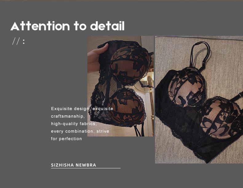 2023 French Lace Push-Up Bra - Bust Enhancing, Sexy Back Vest Style Lingerie for Women