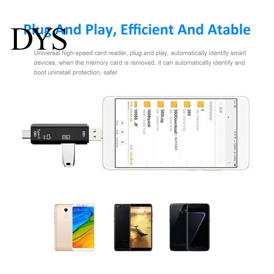 TF Card Reader Plug Play High Speed 5-In-1 USB 3.0 Type-C for Computer Micro