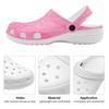 White Printed EVA Clogs for Women Men Lightweight Soft Slip On Casual Shoes Soft Sole Summer Sandals Lightweight Daily Wear