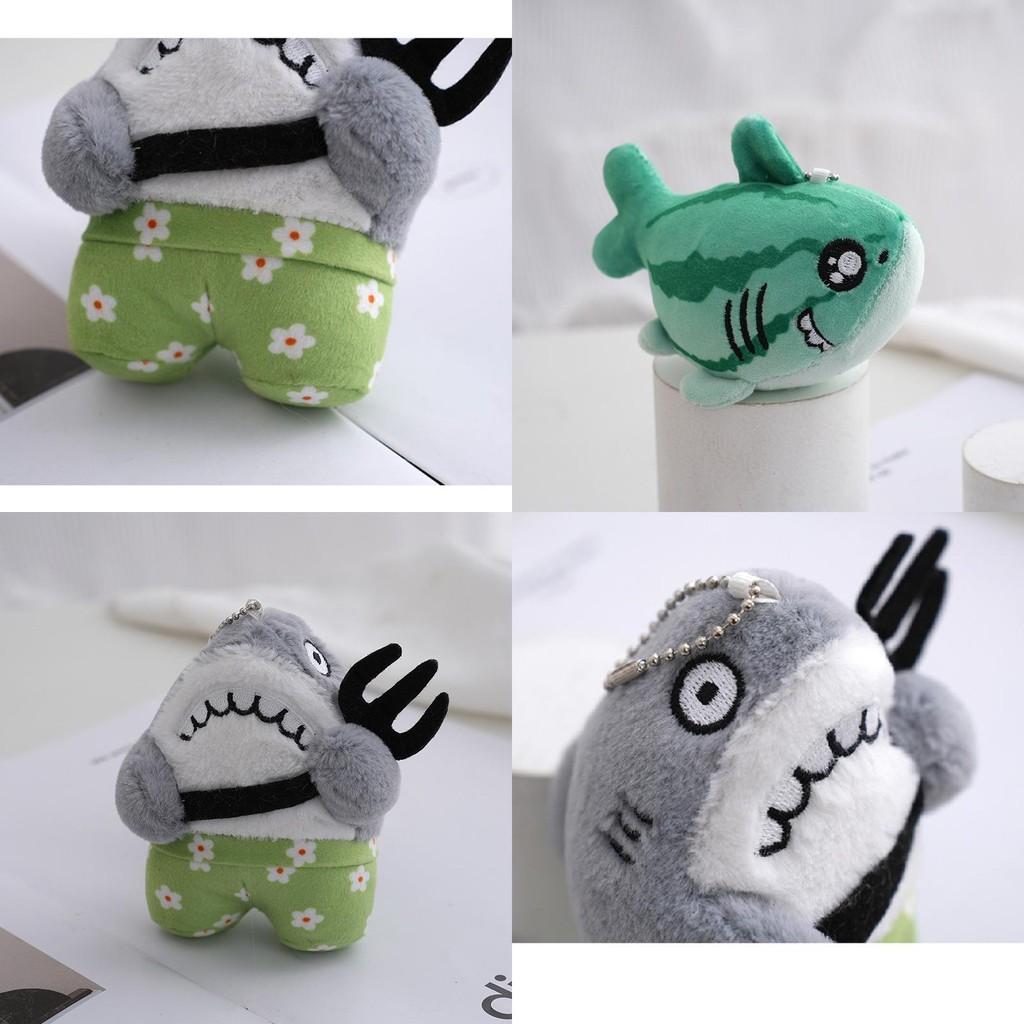 Trendy Shark Plush Toy Shark Fork Doll Shark Watermelon Figurine