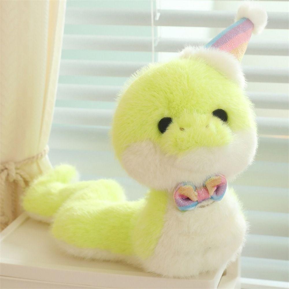 Birthday Hat Birthday Snake Year Mascot Toy Blessing Lucky Snake Plush Doll  Home Decor
