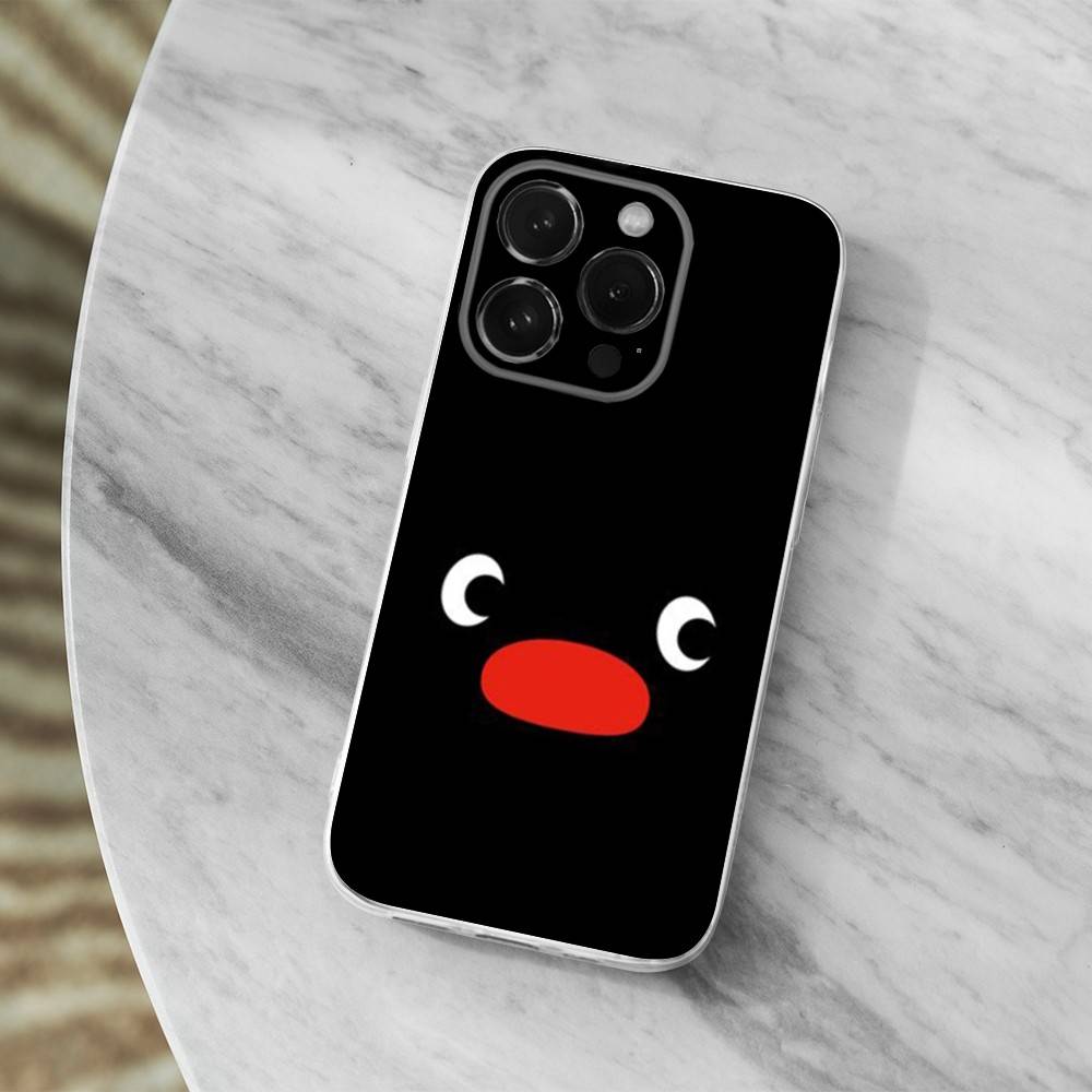 Cute Animal P-Pingu Penguin Case For iPhone Max,13,XR,SE,12,15,Pro,17,Plus,11,14,16,X,XS,Mini Transparent Soft Cover