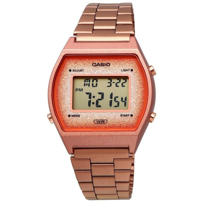 Casio Digital Watch Vintage Series B640WCG-5, Rose Gold, Glitter Face