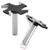 LAVIE 1Pz Gambo 8mm 3 Taglienti Frese per Slot a T Fresatrice Tagliente Dritto Manico da Taglio per Legno Lavorazione del Legno