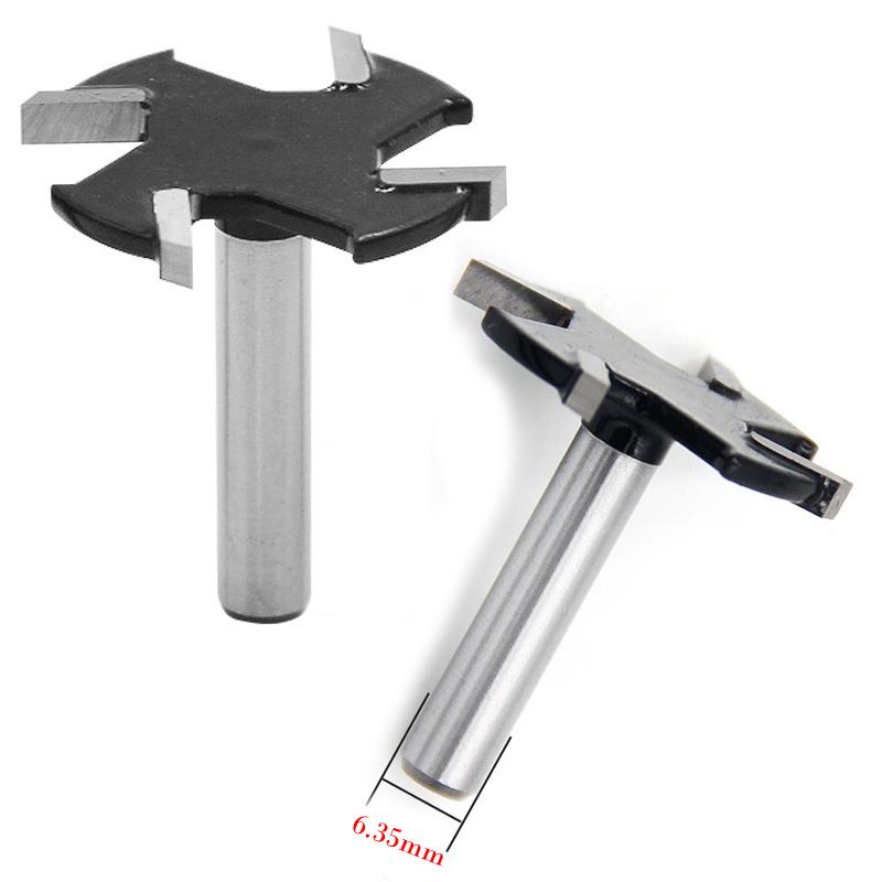 LAVIE 1Pz Gambo 8mm 3 Taglienti Frese per Slot a T Fresatrice Tagliente Dritto Manico da Taglio per Legno Lavorazione del Legno