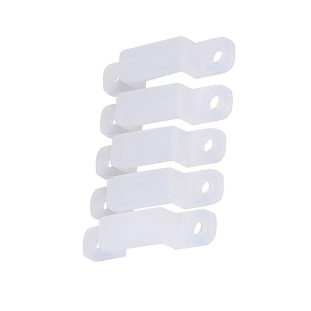 200 Pack 8/10/12mm LED Strip Clip Silicone Flexible Light Holder Clip Waterproof White LED Strip Light Clip