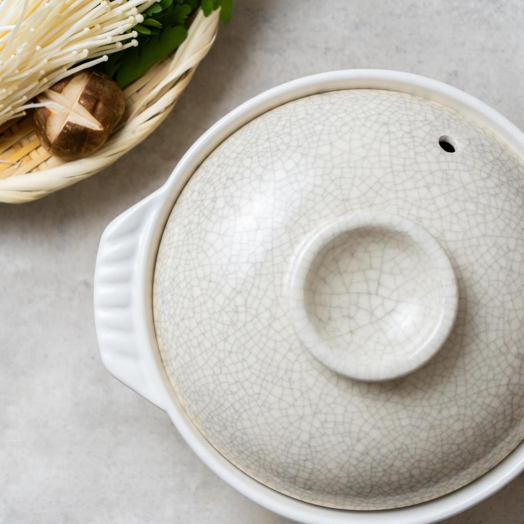 Ginpo Pottery Earthen Kyoto Ink Pot for Nabeyaki Size For Suitable for Open Heat Banko Made In Japan 11071 Pot, Style, Pen, Udon, 7, 1-2 People,