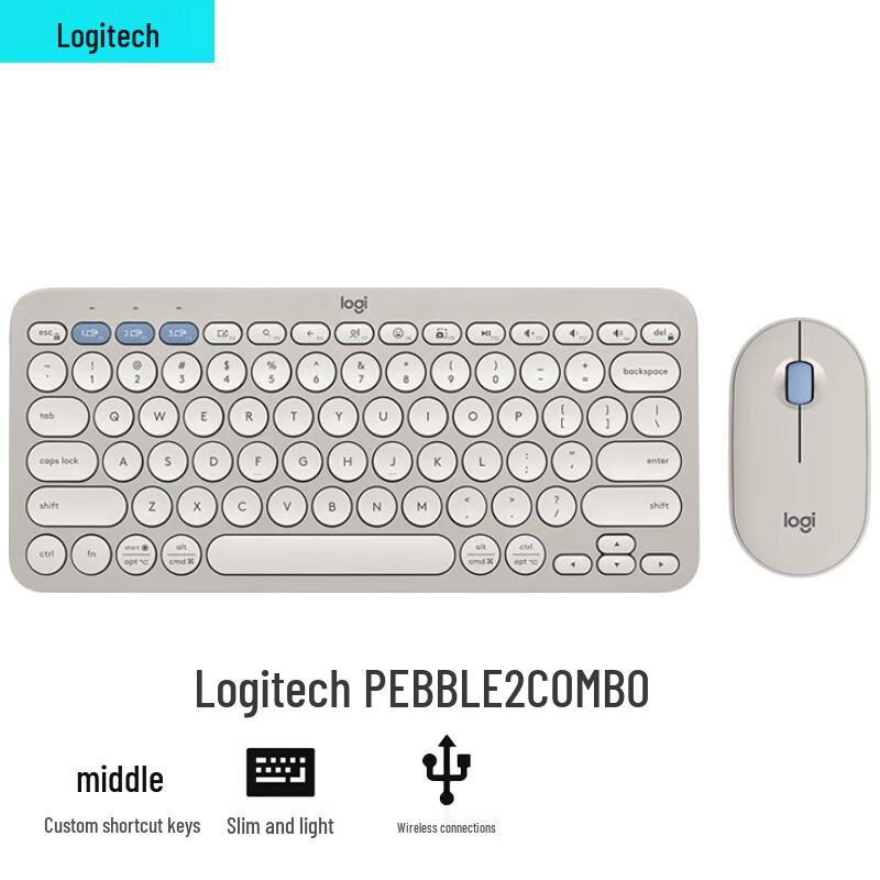 Logitech Pebble 2 Combo Wireless Keyboard and Mouse Set