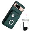 For Google Pixel 8a Case YB Leather Coating Series-7 Card Holder Leather TPU Phone Cover with Kickstand