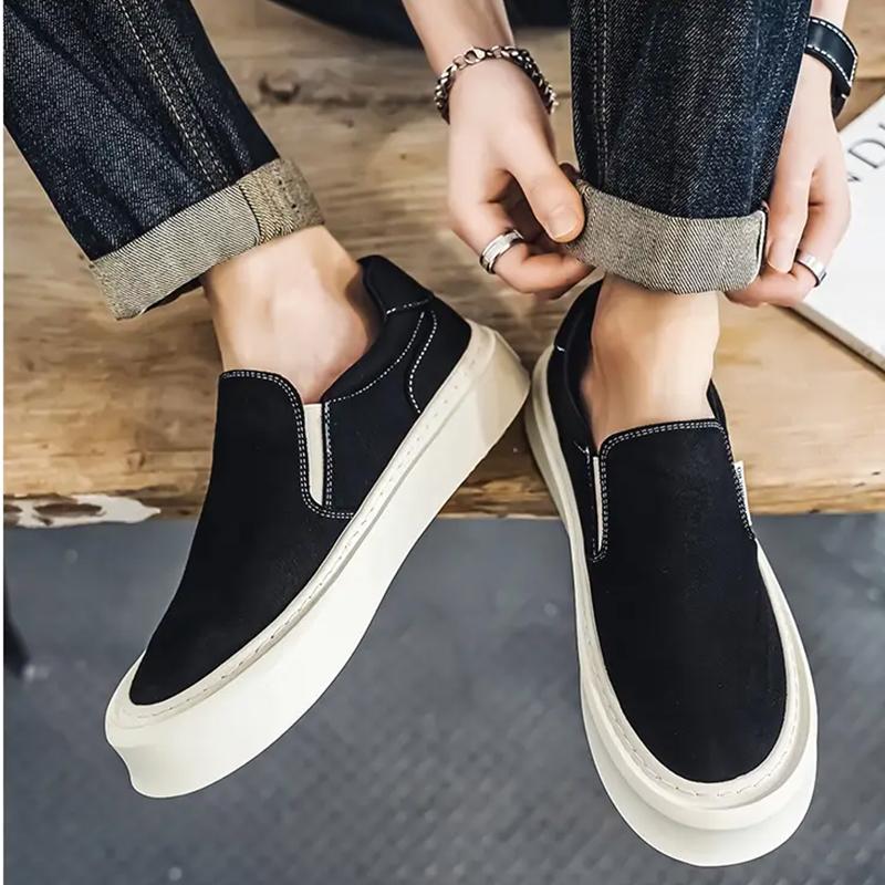 Herren Canvas Schuhe Lässiger Sneaker für Herren Slip-on Vulkanisiert Bequeme Herren Flats Slipper Fahrschuhe Zapatos Hombre