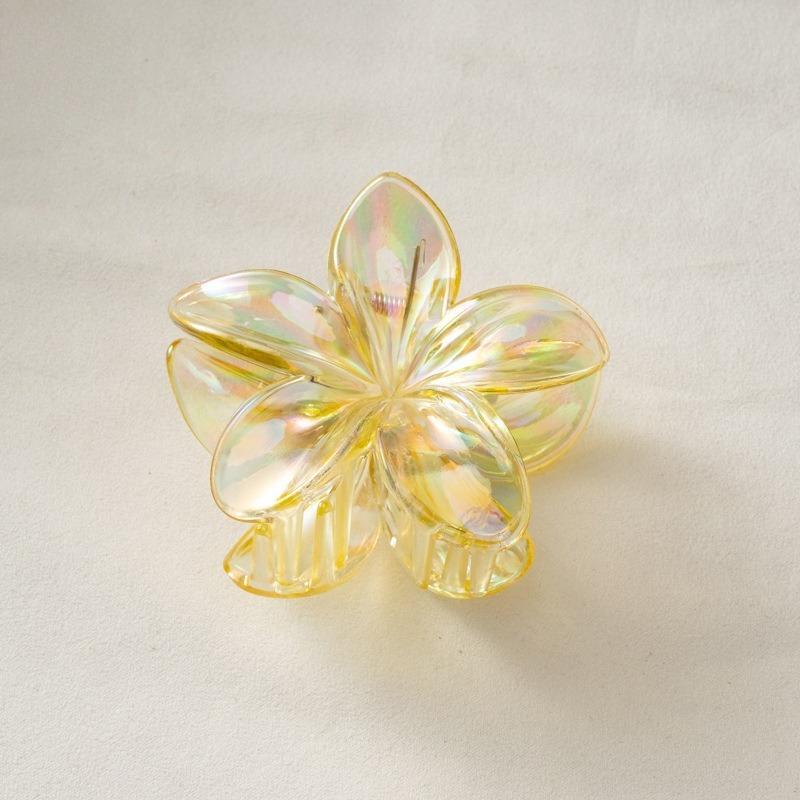 8CM Acrylic Fashion Hair Claws Headwear Accessories Gradient Flower Hair Clip Women Large Flower Hair Claws Crab Clamp Barrettes