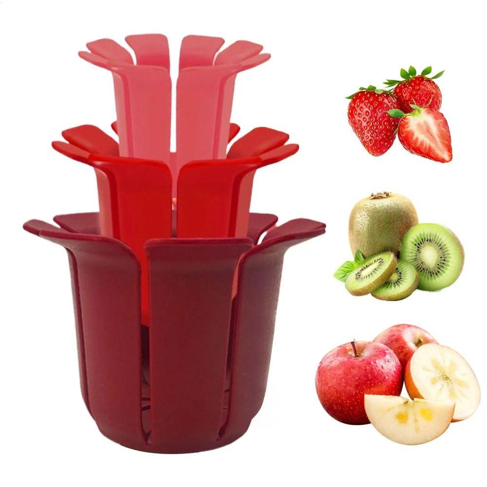 Non Slip Grip Fruit Slicer Cup Lace Design Lemon Slice Holder  for Meat Tomato Potato Lemon