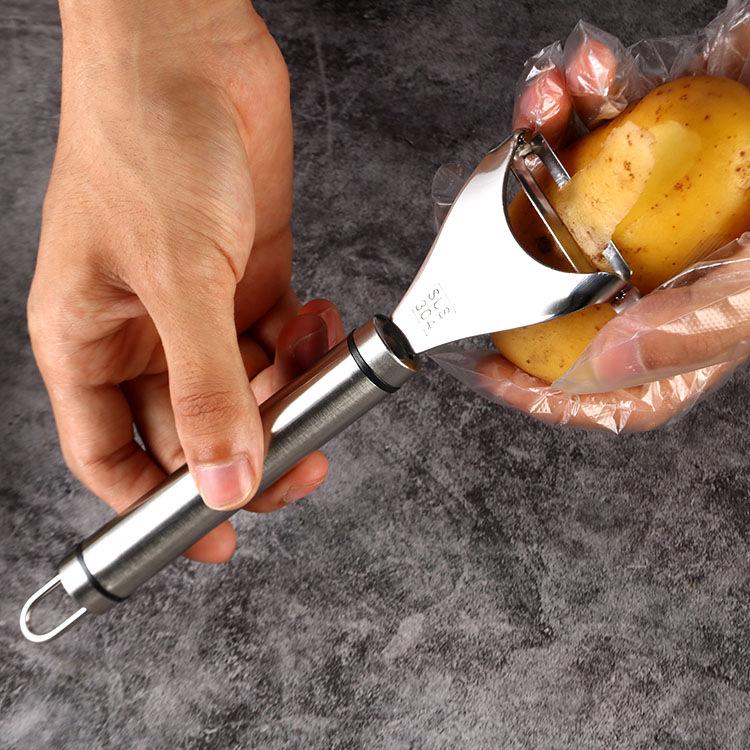 304 Multi-Purpose Peeler & Scraper: Kitchen Fruit & Melon Tool Y-shaped Peeler